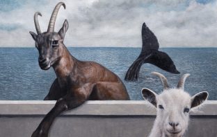Zodiaco, dodici artisti per dodici Segni Angelo Titonel, "Capricorno", 2018, olio su tela, cm 66 x 85