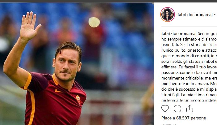 fabrizio corona francesco totti