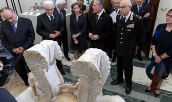 Inaugurazione della mostra “L’arte di salvare l’arte. Frammenti di storia d’Italia” mattarella