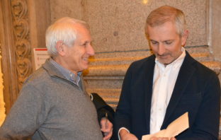 G. Carofiglio e R. Ippolito “Dottor Libro” ospedale San Camillo