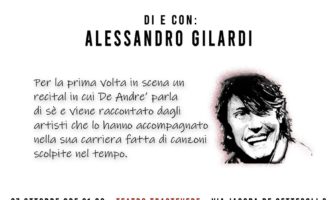 “L’amore sacro e l’amor profano, De Andrè: il suo racconto in musica” di e con Alessandro Gilardi de andrè