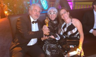 Lina Wertmüller ospite d’onore ad un pranzo nel giardino della villa di Martha De Laurentiis wertmuller