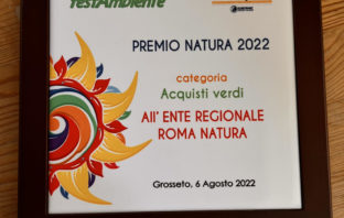 RomaNatura premiata per la categoria “acquisti verdi”, all’interno della 34^ edizione di Festambiente a Rispescia, Grosseto. festambiente