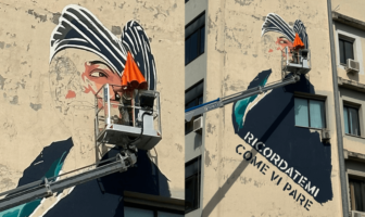 Murale MICHELA MURGIA: Arcigay Roma e Laika ricordano Michela Murgia laika