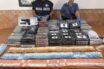 NINV RM - La pistola e i 200 kg di cocaina sequestrati dai Carabinieri (2)