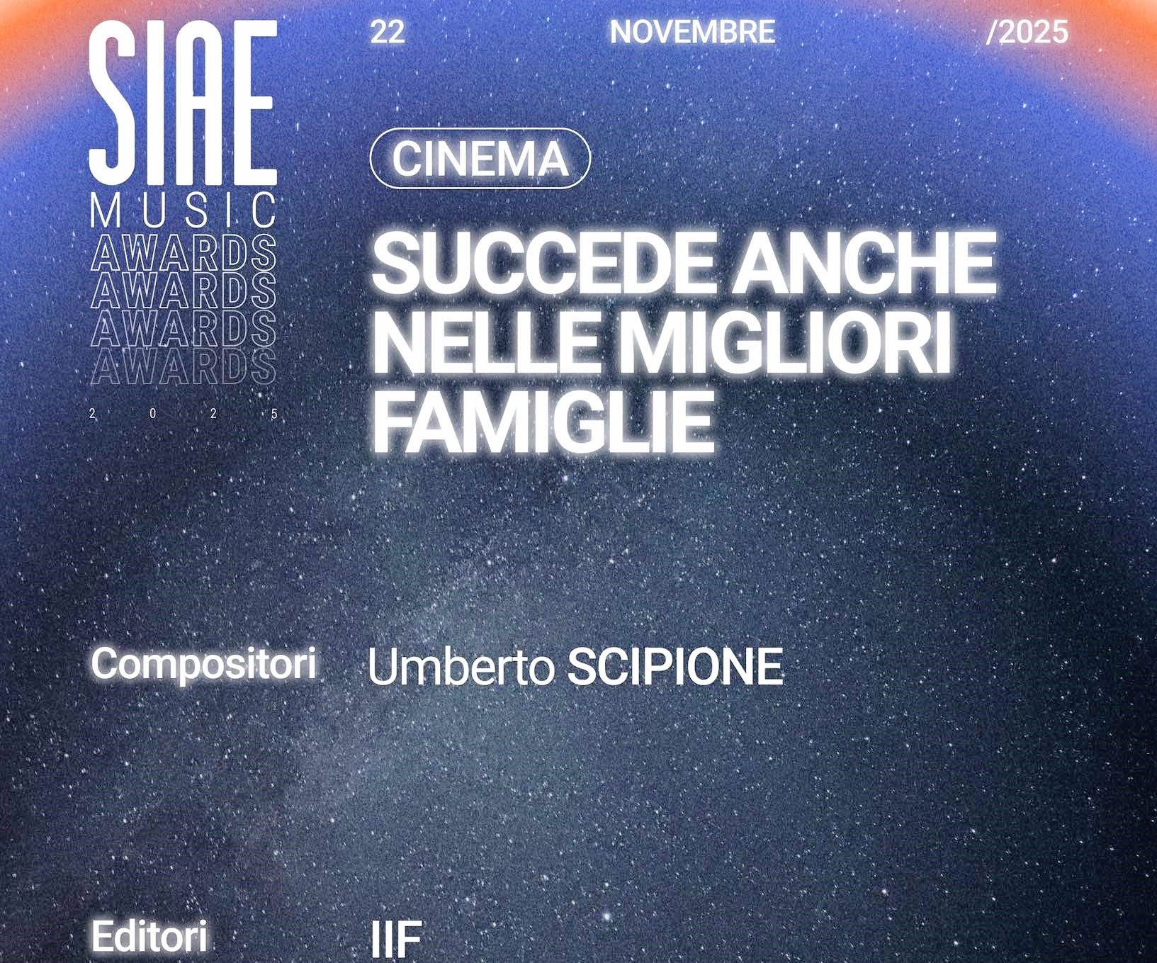 locandina SIIAE nomination SCIPIONE