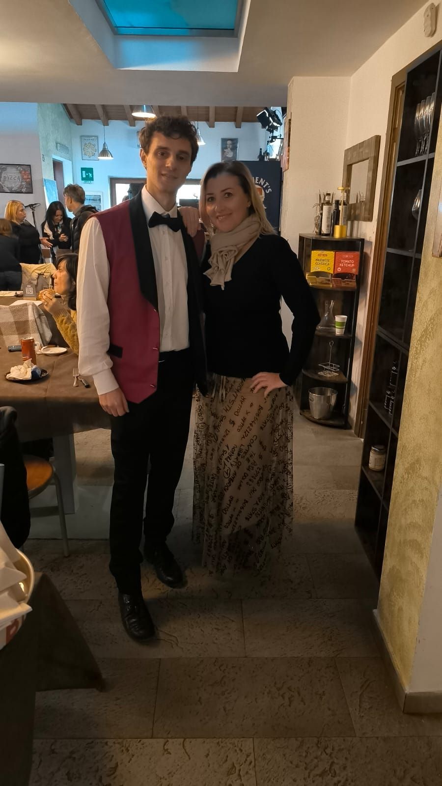 Carmen Morello con l'attore Giorgio Cantarini