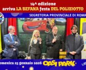 Grandissimo successo per la XIV edizione di “Arriva la Befana – Festa del Poliziotto” CONSAP: solidarietà, spettacolo e 752 euro raccolti per le famiglie in difficoltà