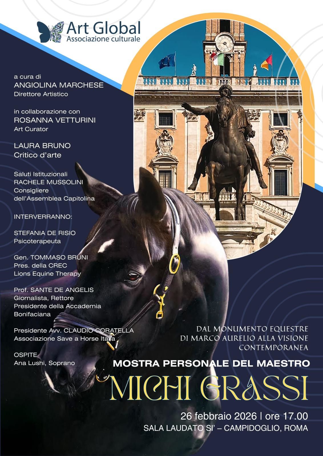 Locandina Mostra personale del Maestro Michi Grassi