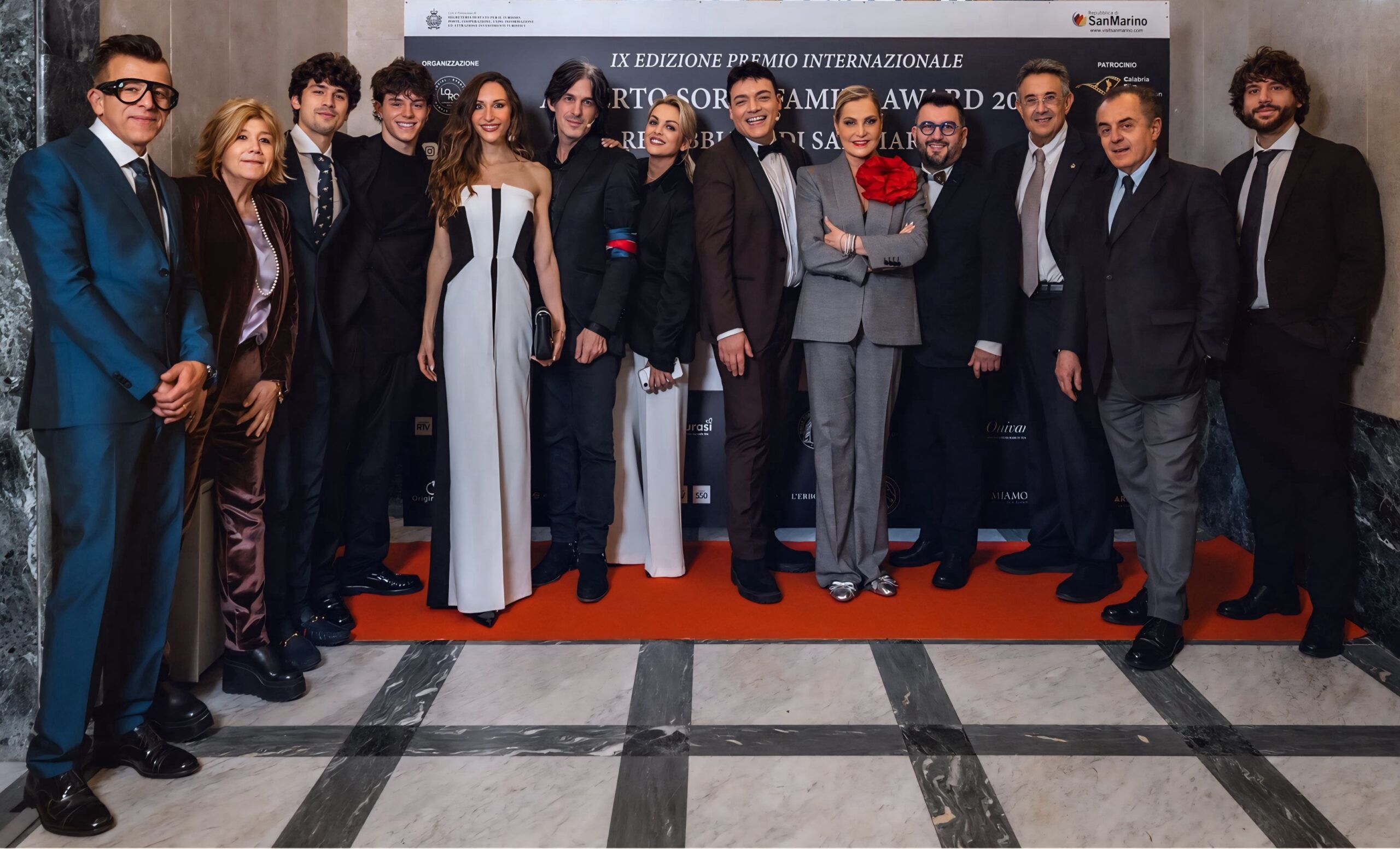 I premiati della IX edizione del Premio Internazionale Alberto Sordi Family Award 2026 San Marino