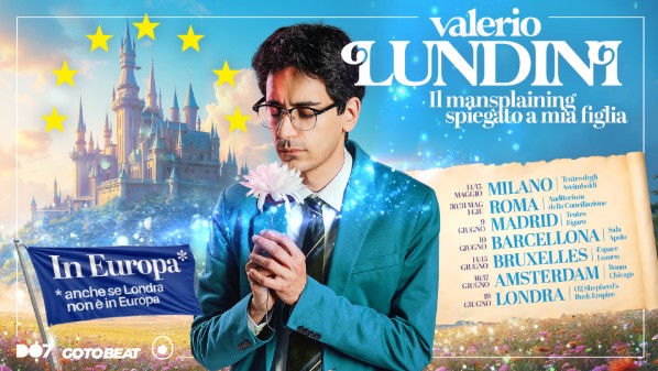 Valerio Lundini torna a teatro con “Il mansplaining spiegato a mia figlia”: lo spettacolo cult arriva in tour europeo