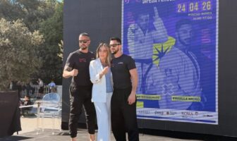 Lorena Rutigliano con i campioni Stefano Maniscalco e Emanuele Bruno