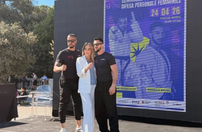 Lorena Rutigliano con i campioni Stefano Maniscalco e Emanuele Bruno