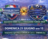 Partita del Cuore a Vinovo: M.I.A. Patria in campo per la ricerca contro il tumore