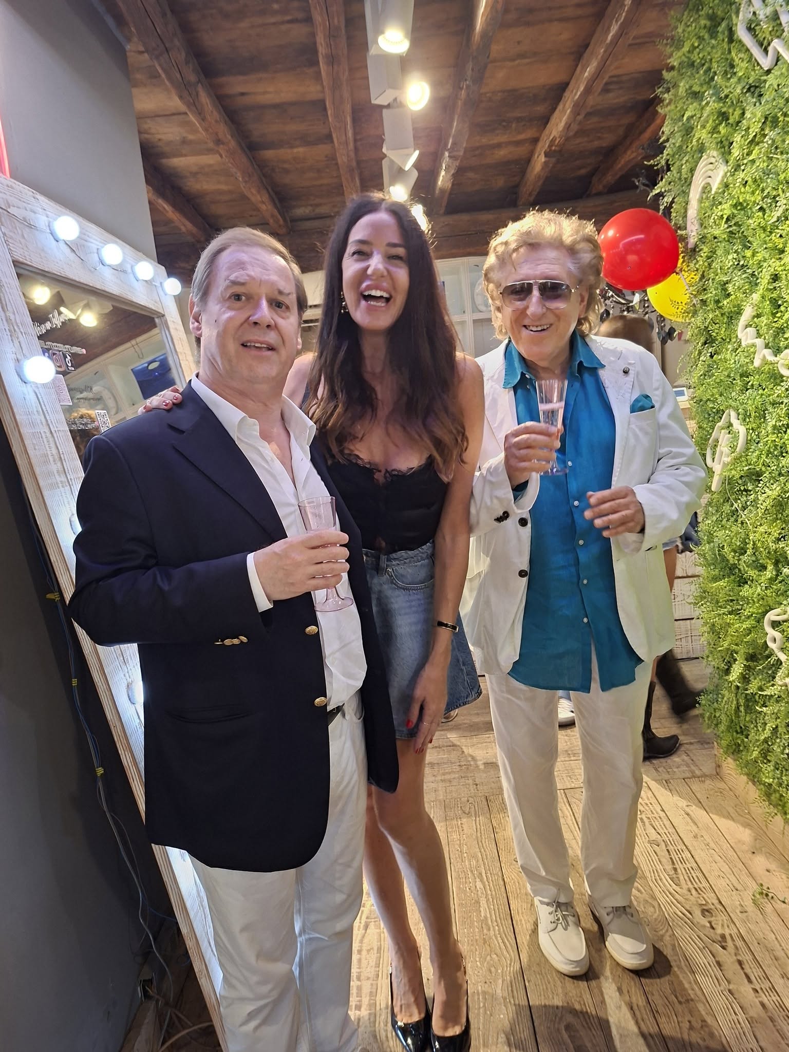 Alessia Fabiani col principe Guglielmo Giovanelli Marconi e Fulvio Rocco