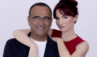 Carlo Conti e Andrea Delogu_foto Iwan Palombi