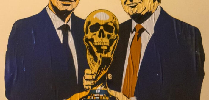 FIFA Crime Cup 2026: Laika sfida FIFA, Trump e Infantino con due opere shock davanti alla sede di Zurigo