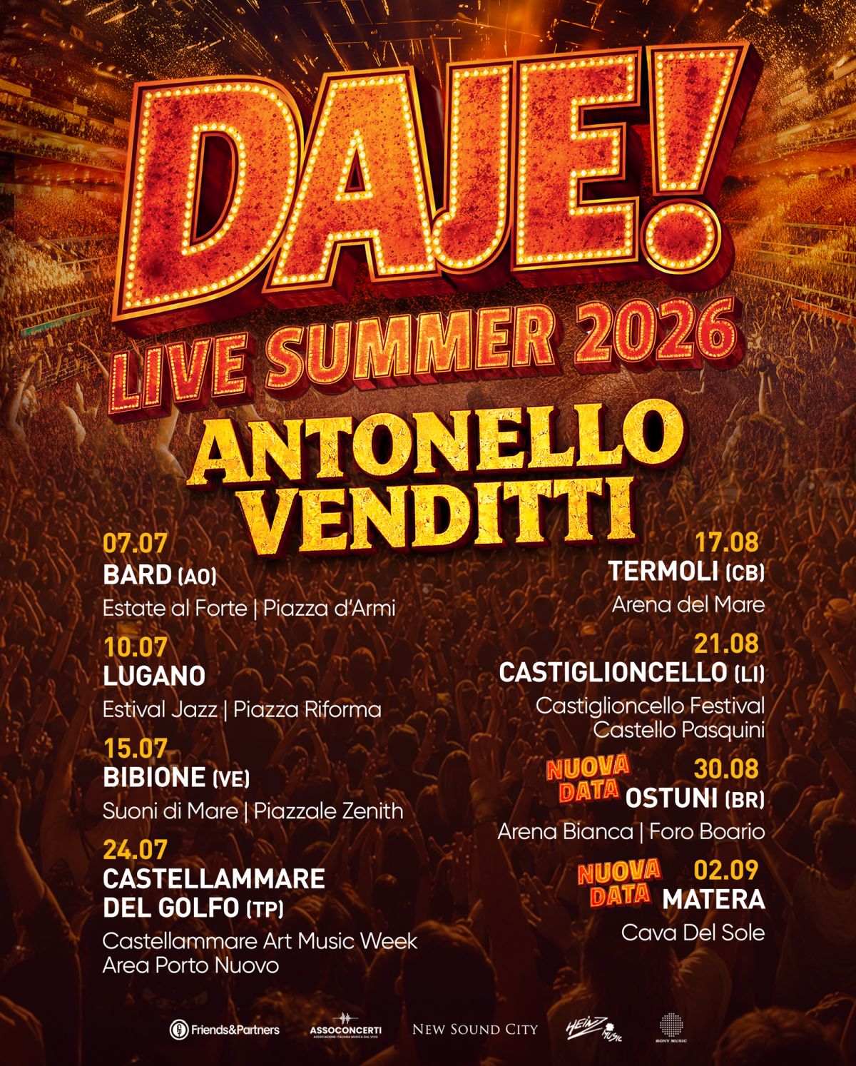 Daje! Live Summer 2026_Locandina tour_Antonello Venditti_b