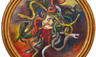 8-Da-Medusa-da-Caravaggio-olio-su-tela-diam.-cm-90-1