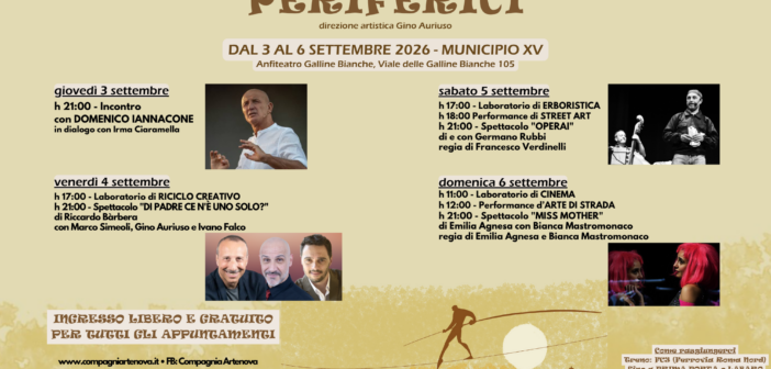 Sguardi Periferici, a Labaro teatro e cultura dal 3 settembre