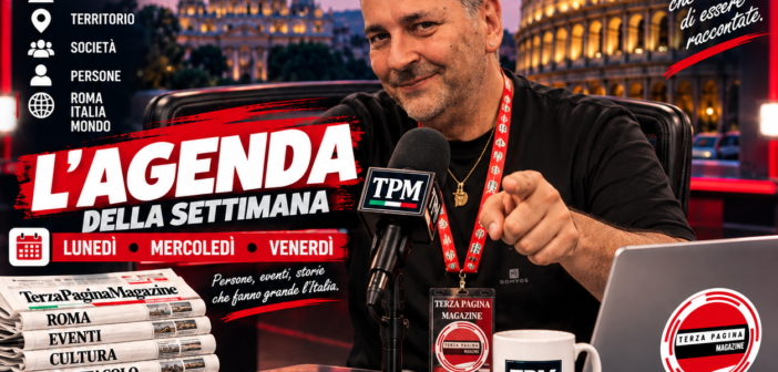 “L’Agenda della Settimana” format di TerzaPaginaMagazine – TPM TG NEWS arriva su ViviRoma.tv: tre minuti di notizie, articoli, eventi e storie