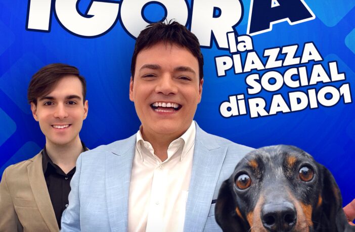 Cover del programma Igorà ideato e condotto da Igor Righetti su Rai Radio1 con l'influencer Lorenzo Castelluccio e il bassotto Byron