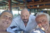 Il produttore Salvatore Piedimonte, il regista Stefano Scaramuzzino e Jerry Calà