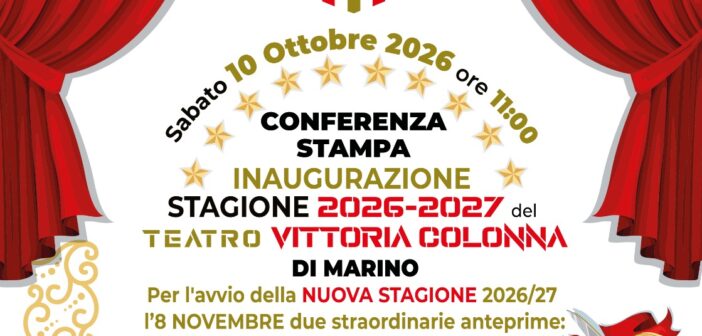 Teatro Vittoria Colonna di Marino, al via la stagione 2026/2027: San Francesco e Trilussa aprono il sipario