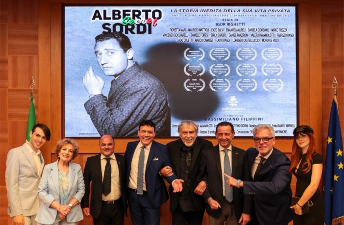 Lorenzo Castelluccio e Fioretta Mari Igor Righetti Maurizio Mattioli, il questore della Camera Paolo Trancassini, Federico Mollicone ed Emily Shaqiri
