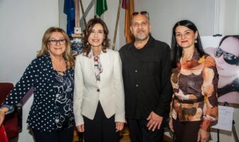 Angiolina Marchese, Claudia Koll, lo scultore Cristiano Sandonà e Rosanna Vetturini
