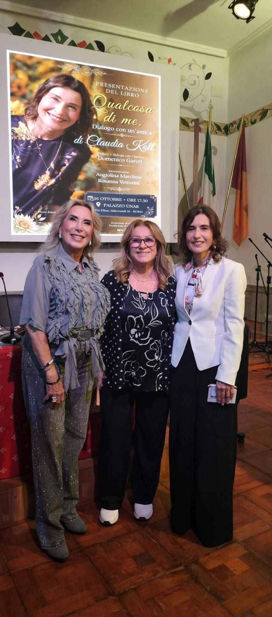 Da sinistra Maria Consiglio Visco Marigliano, Angiolina Marchese e Claudia Koll