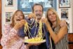 Papaleo con ines di lelio e chiara cuomo patron de il vero alfredo