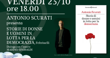 Antonio Scurati alla Libreria Nuova Europa I Granai: appuntamento il 23 ottobre